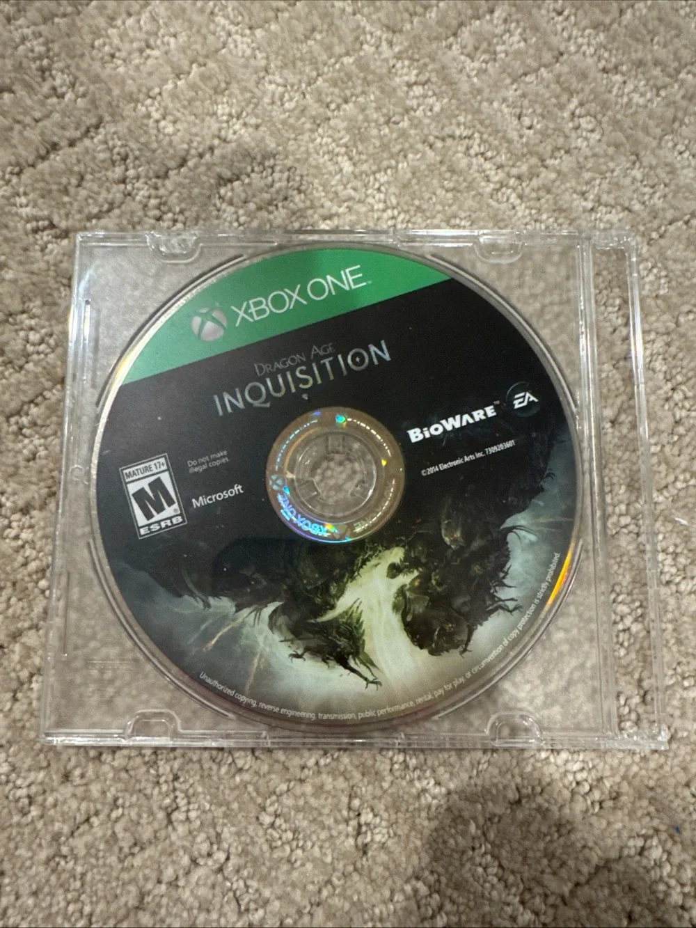 Microsoft Xbox One Dragon Age: Inquisition Game Disc - Black & Green Artwork